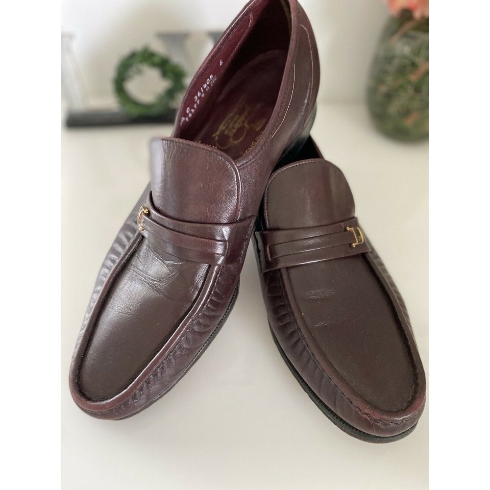 Florsheim Comfortech Signature Men's Shoes 10.5C Burgundy Loafers Dress Slip On‎